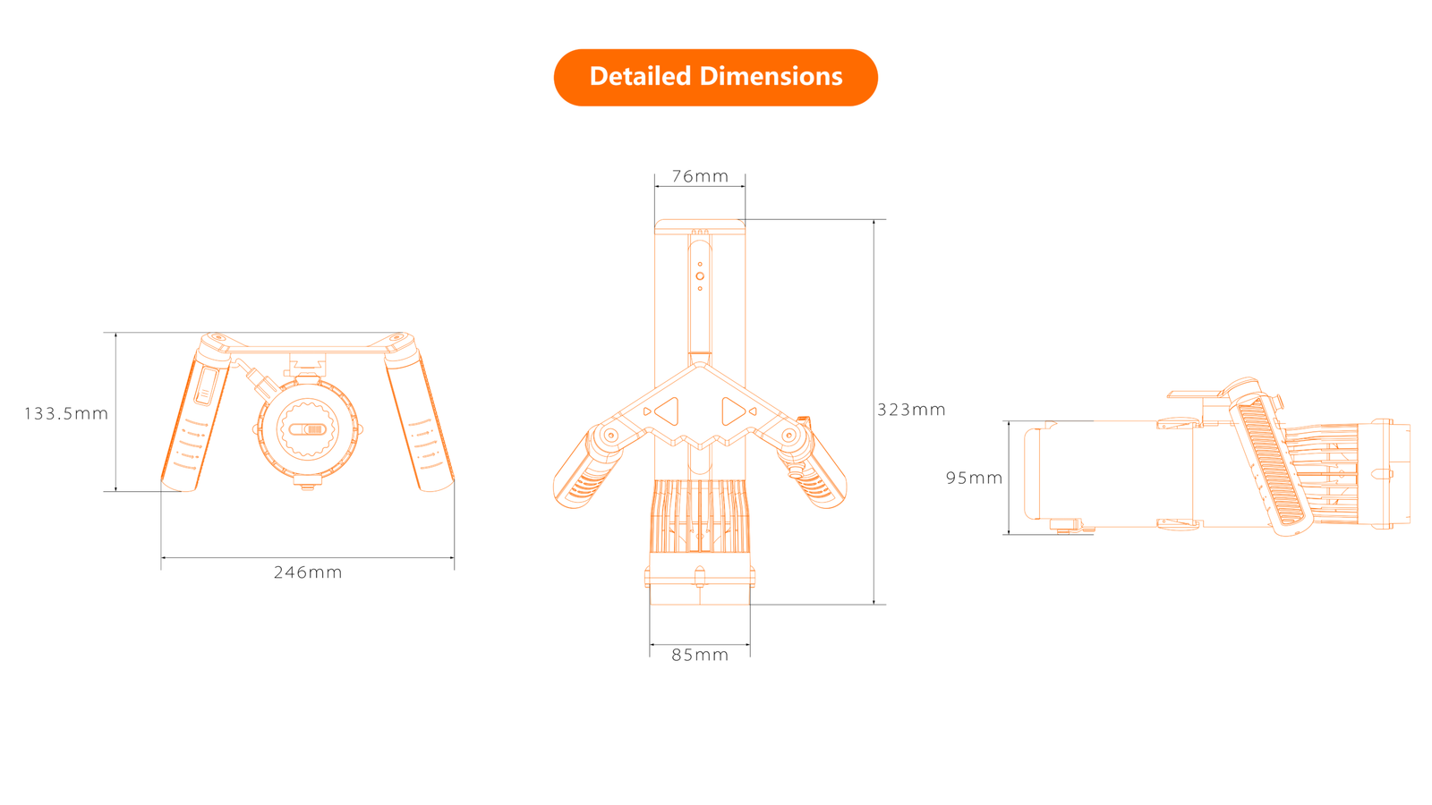 Underwater Scooter B2 Dimensions