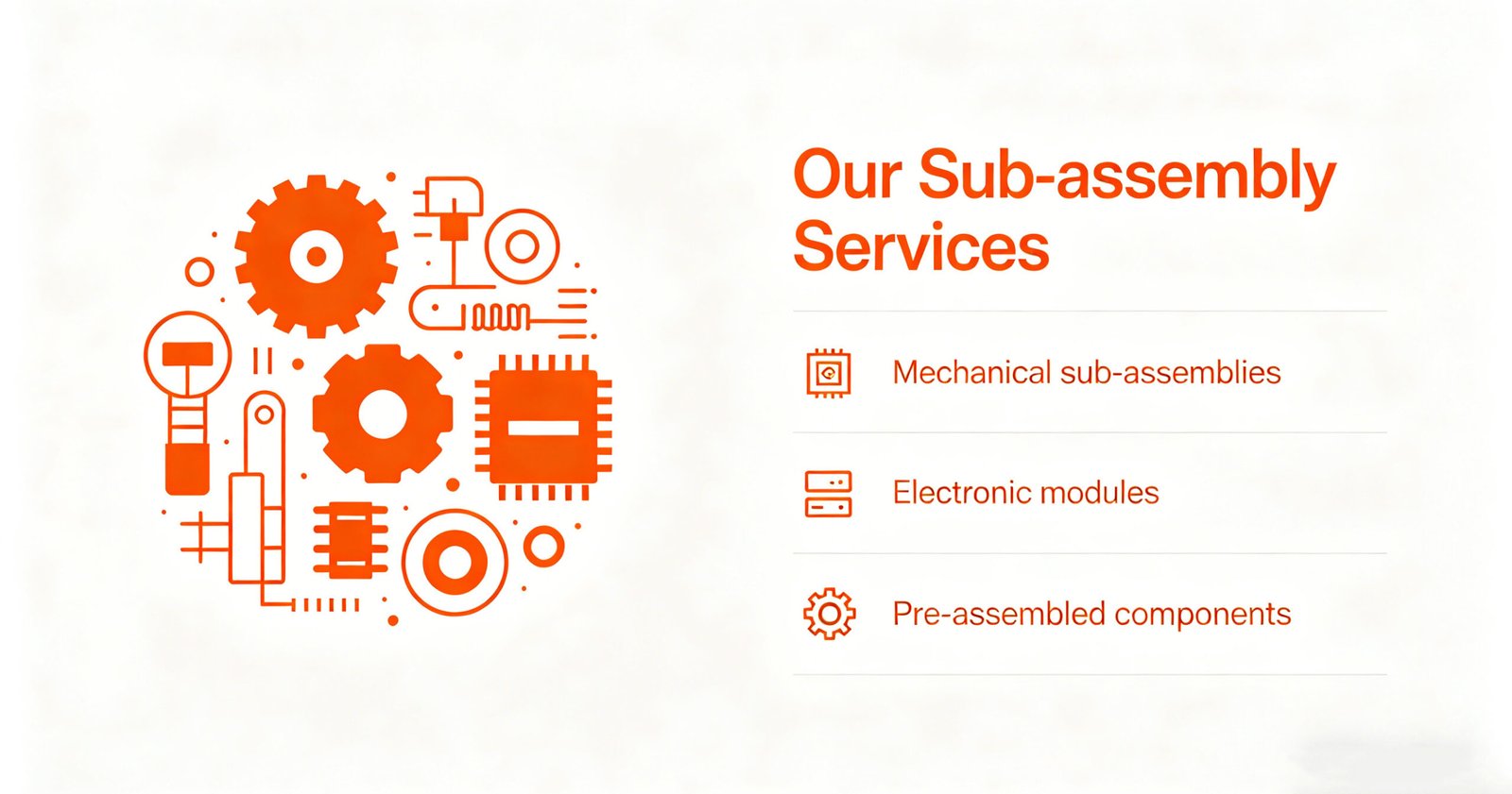 Sub-assembly Services — Modular Component Assembly